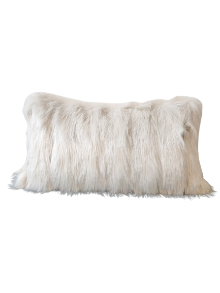 Ivory fur throw pillows hotsell