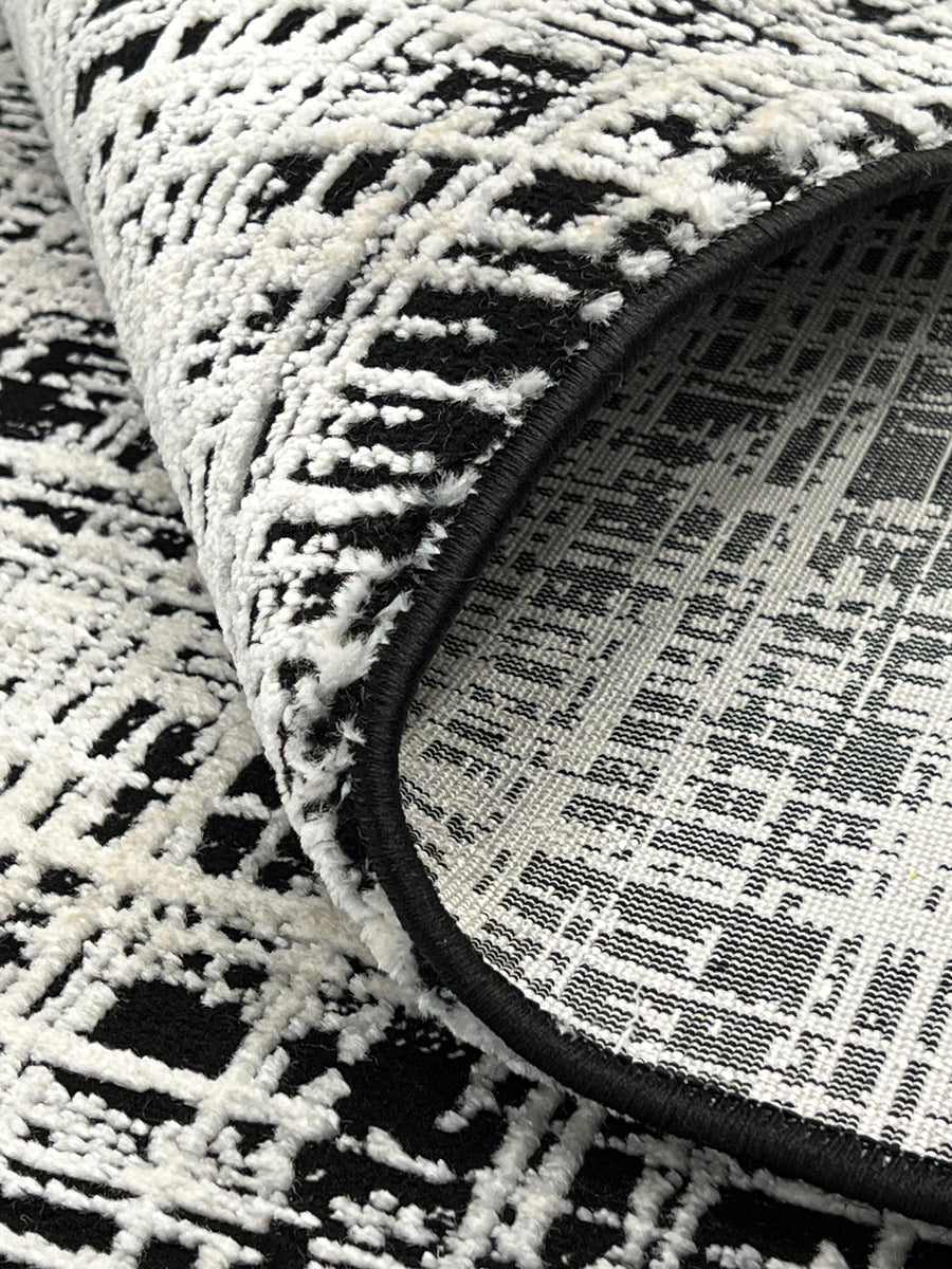 BROOKE 697 BLACK / CREAM – Area Rug Co.